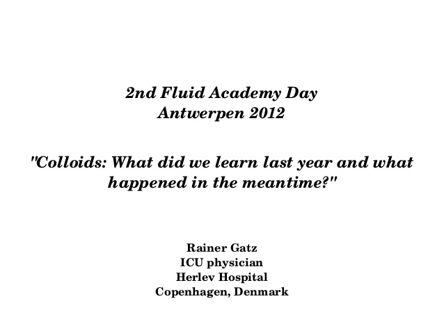 Reiner Gatz - Colloids - IFAD 2012