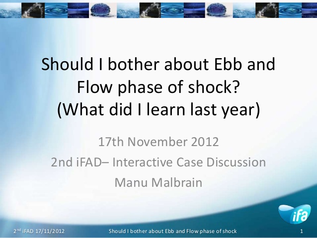 Manu Malbrain - Ifad final case - IFAD 2012