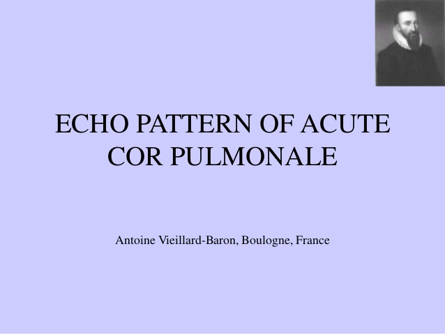 ECHO PATTERN OF ACUTE COR PULMONALE