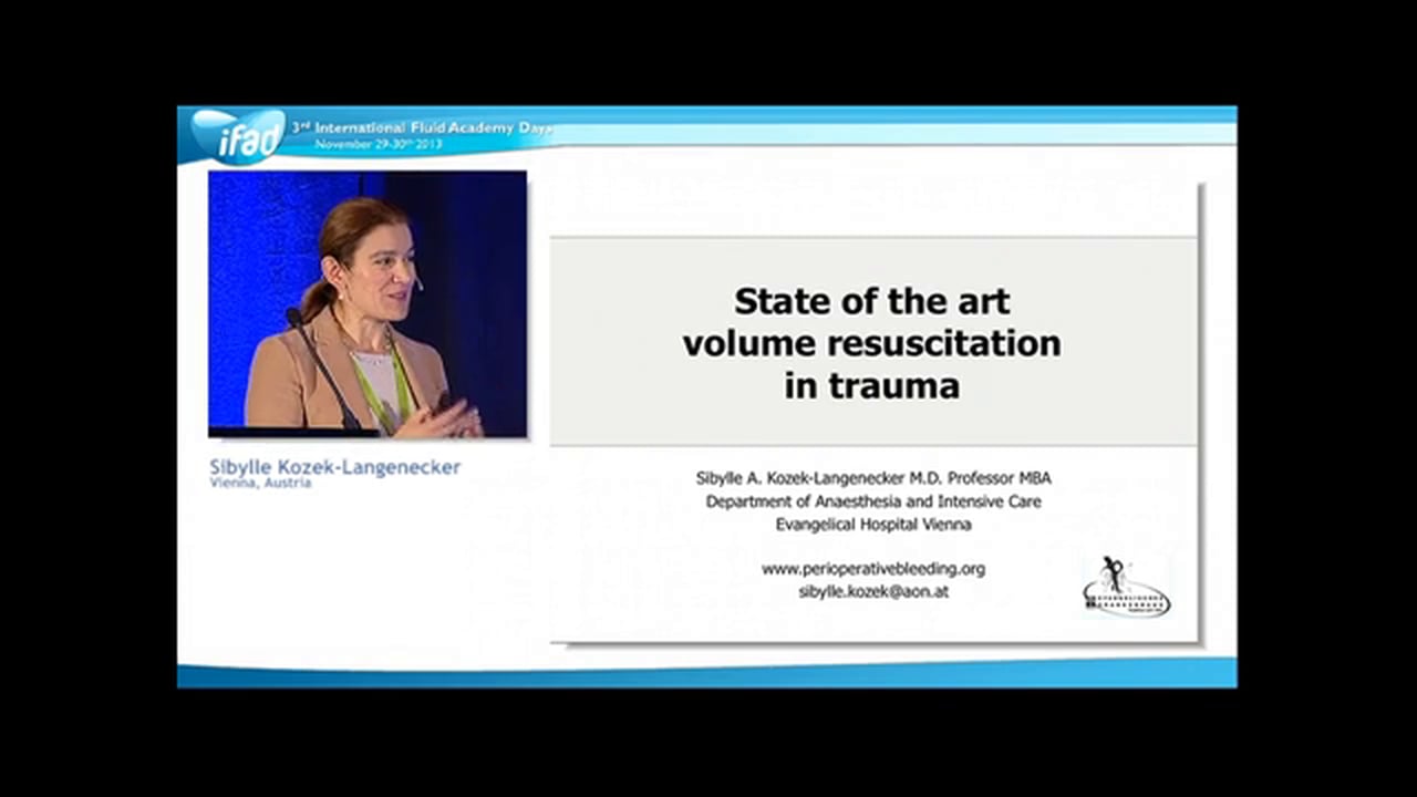 Sibylle Kozek Langenecker - Trauma Resuscitation