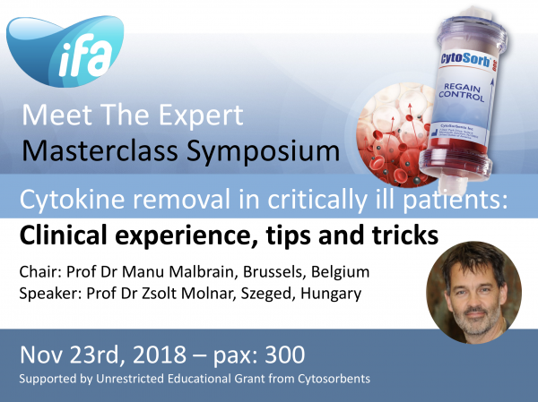 Satellite Masterclass Symposium on Blood Purification